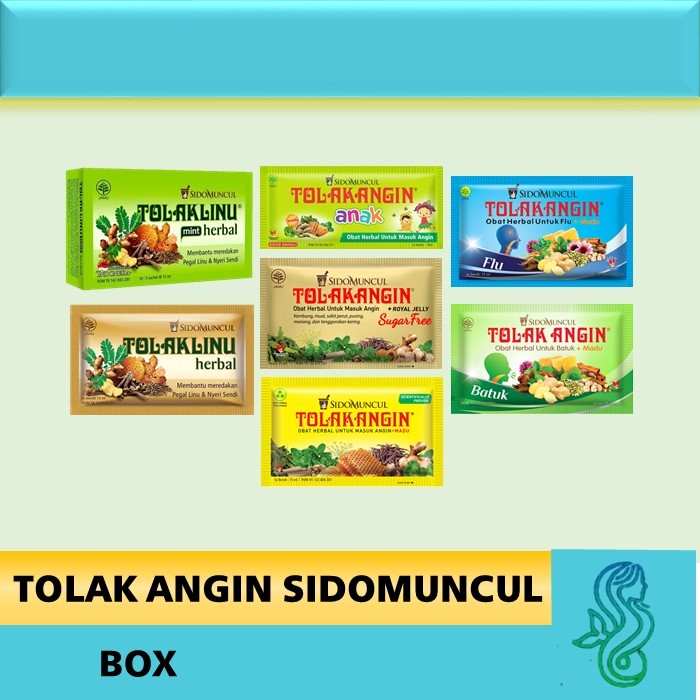 Tolak Angin Cair / Flu / Bebas Gula / Linu / Linu Mint /Anak / Batuk / Box Isi 12 Sidomuncul