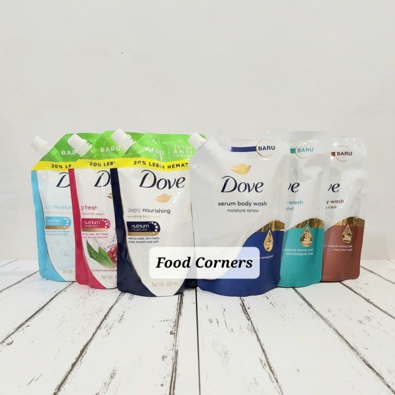 Dove Bodywash Refill 400 ml / Sabun Mandi Cair Dove 400 ml