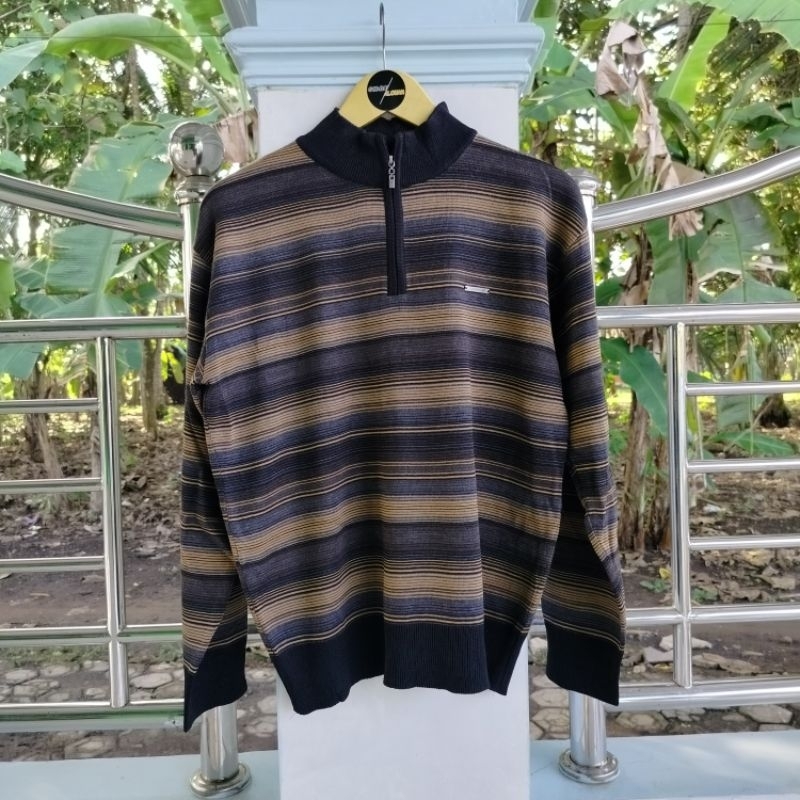 Long Sleeve / Polo Shirt / Half Zipper / Vintage / Second / University Cambridge