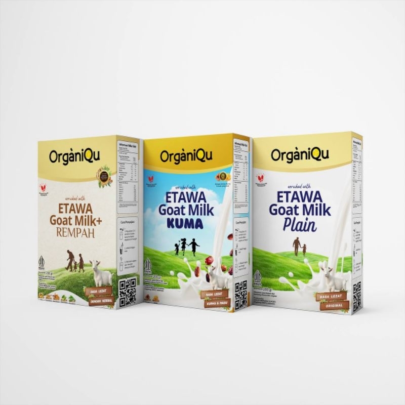 

[ORGANIQU] PREMIUM ETAWA GOAT MILK REMPAH, KURMA MADU, & PLAIN 200gr