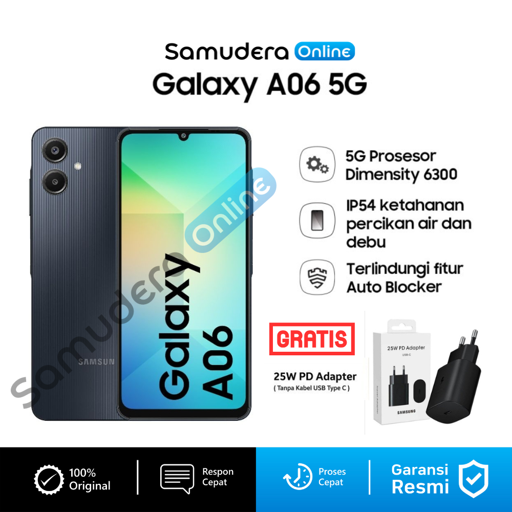 Samsung Galaxy A06 5G 6/128GB HP Samsung Terbaru 2025 Garansi Resmi Samsung Indonesia SEIN