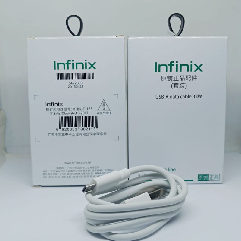 KABEL KABEL CHARGER CASAN INFINIX HOT 11 HOT 11 PLAY MICRO USB ORIGINAL