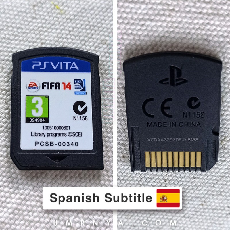 Kaset game PSvita Fifa14 Fifa 14 PS Vita games Pes Bola Soccer Playstation Cartridge