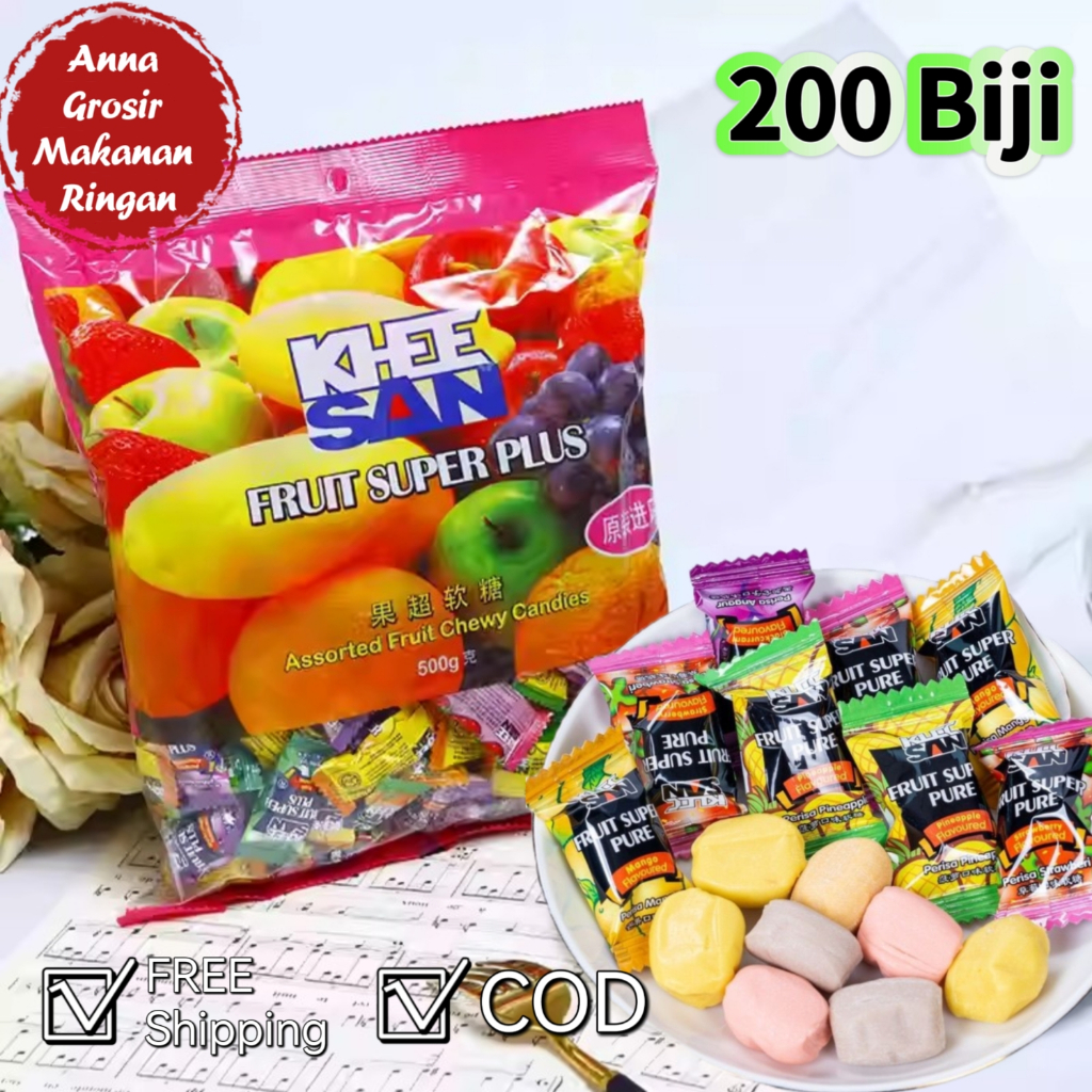 

【HALAL】【Harga grosir】 Fudge buah impor, rasa Malaysia Rasa stroberi/blackcurrant/nanas/mango dalam jumlah besar dicampur 200g-500g