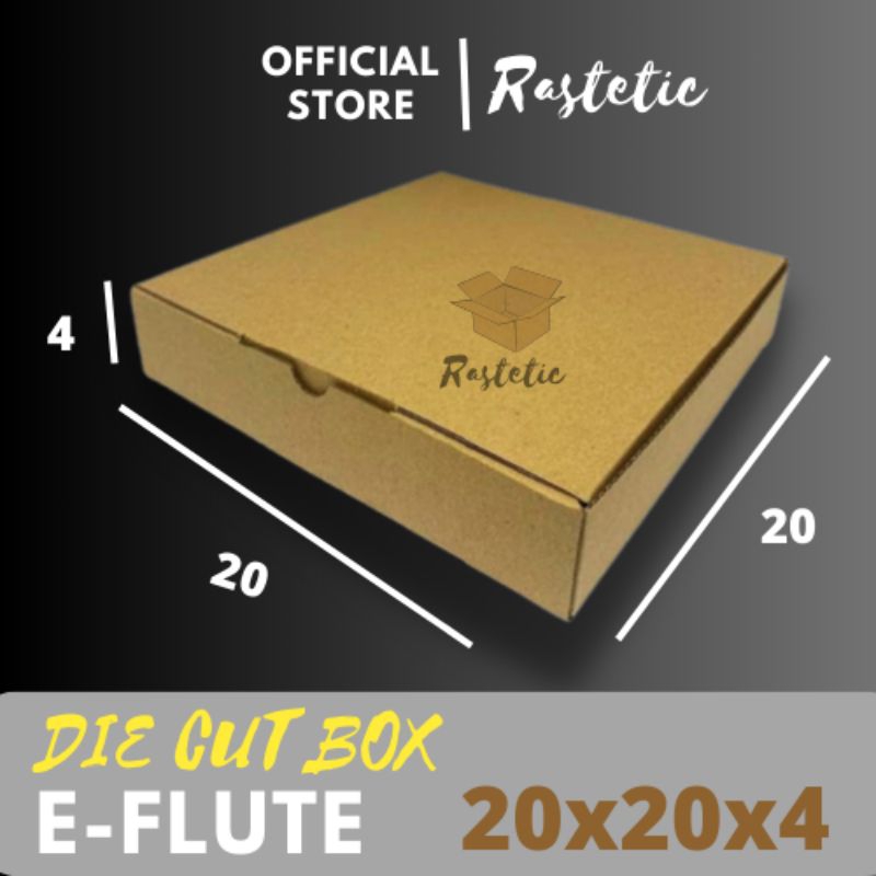 

Kardus karton uk 20x20x4 cm Die Cut dus packing souvernir dll, model box pizza