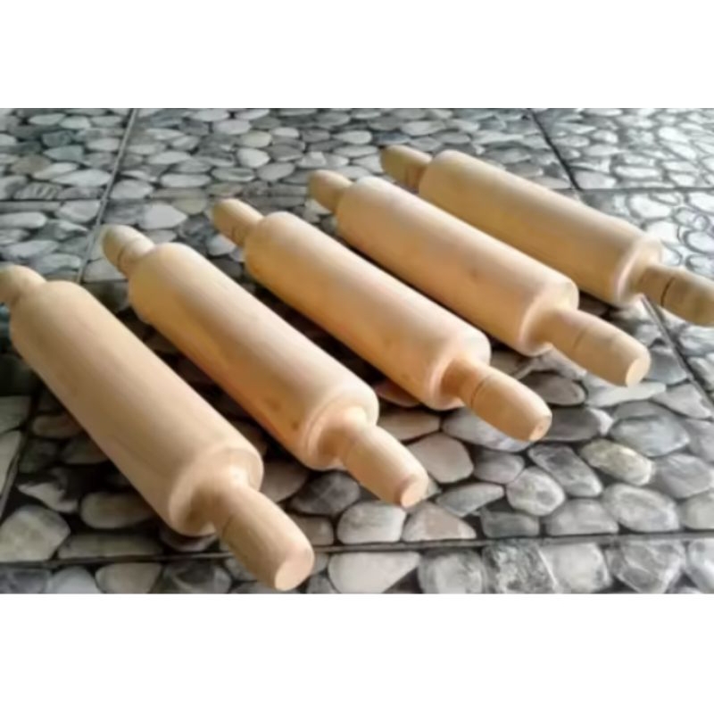 ROLLING PIN KAYU PENGGILING ADONAN KUE KAYU MAHONI