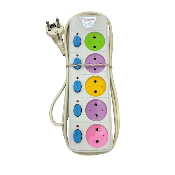 Yokohama Stop Kontak Listrik 5 Lubang 1.8m Saklar Switch