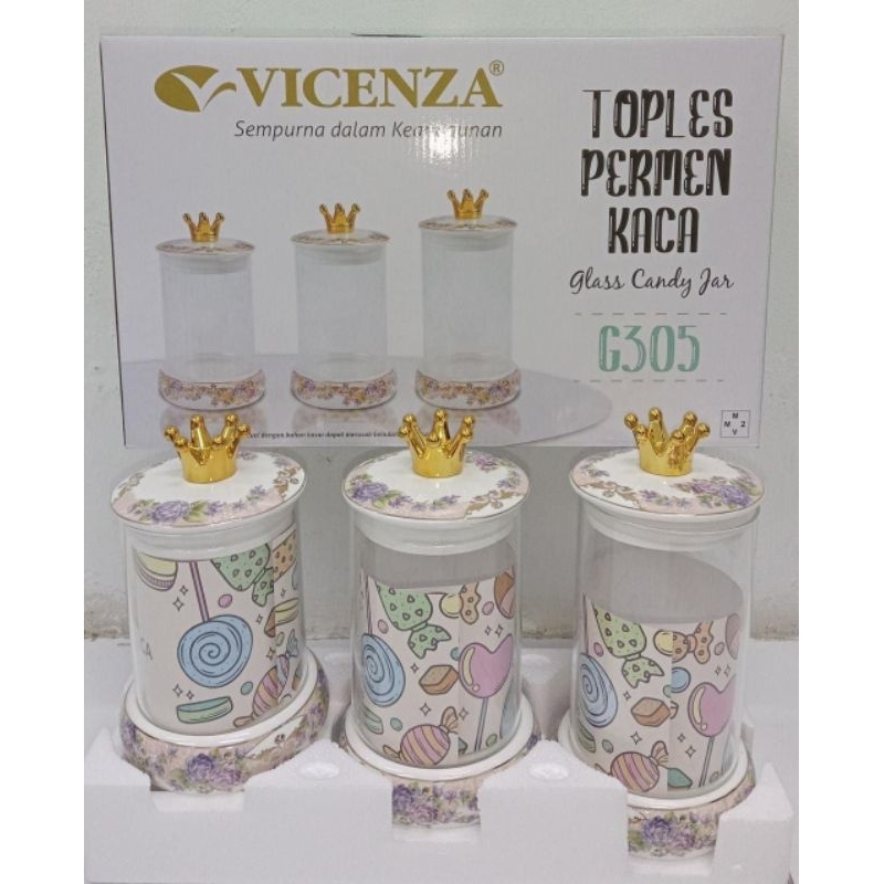 toples kaca vicenza toples 3pcs vicenza G305