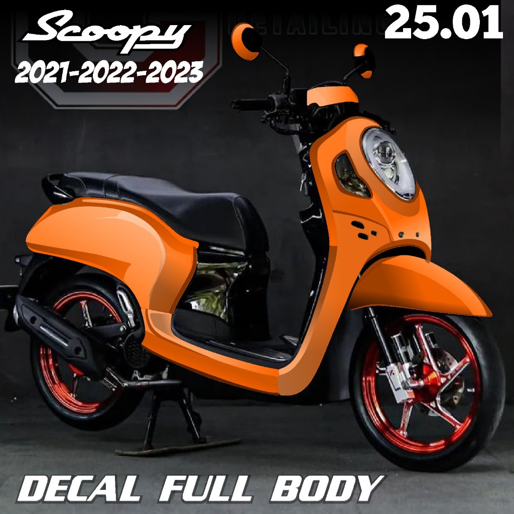 (COD) Decal Dekal Sticker Stiker  scoopy SCOOPY TERBARU 2020-2021-2023-2024 SCUTER SCOOPY  FULL BODY