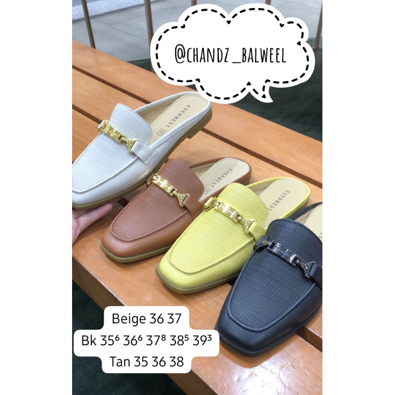EVERBEST TERISA  SEPATU SANDAL FLATS BAHAN LEATHER