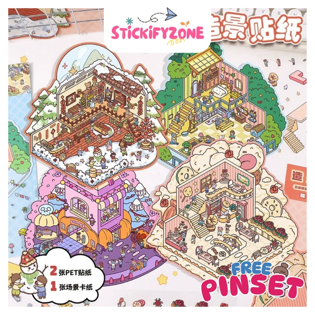 

[SZ] Medium Premium Sticker 3D Decoration Creative (Mainan Stiker Anak Kreatif Menyenangkan)