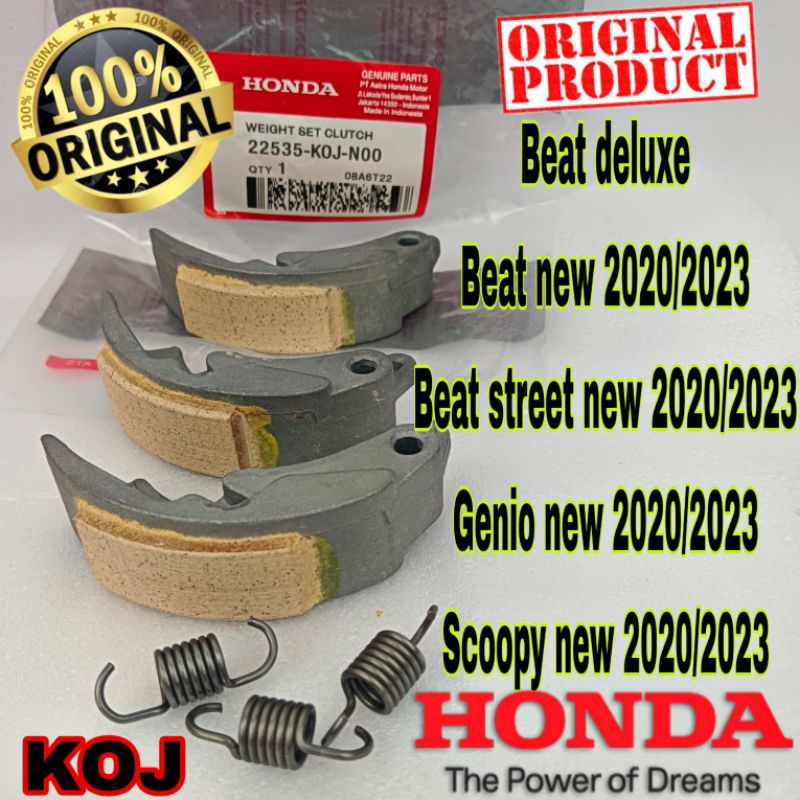 KOJ kampas ganda original honda beat new 2020/2023 deluxe beat street new esp genio NEW kampas ganda