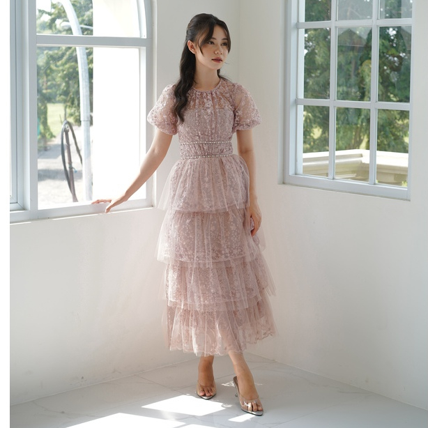 MEADOW DRESS - PARTY DRESS / CUSTOM SIZE / CUSTOM DRESS PESTA / BAJU PESTA / PINK DRESS / HIJAB FRIE