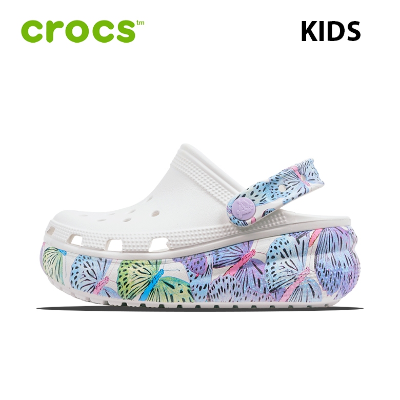 Sandal Crocs Kids Crush Clog White Butterfly
