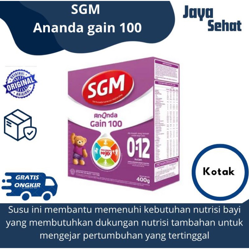 Sgm Ananda Gain 100 0-12 Bulan
