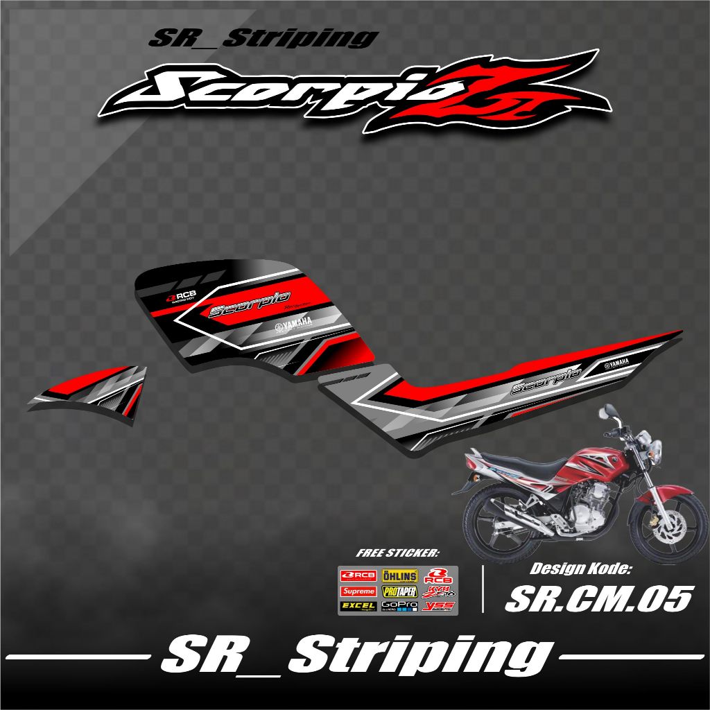 Striping Scorpio Z / Variasi Scorpio Z / Scorpio Z / Stiker Scorpio Z ( Elegan ) Striping Motor Scor