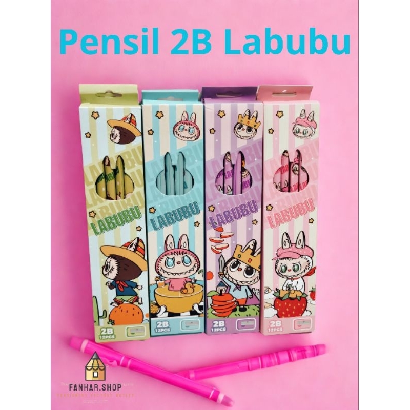 

Pensil 2b Karakter Fancy / LABUBU + 1 Rautan