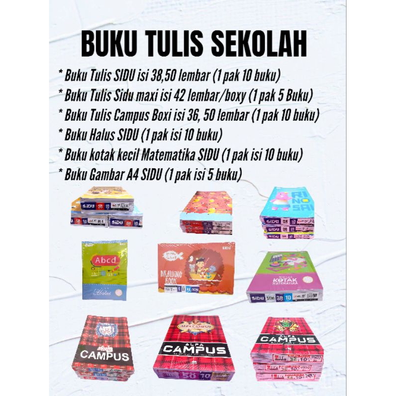 

BUKU TULIS SEKOLAH LENGKAP 10 BUKU