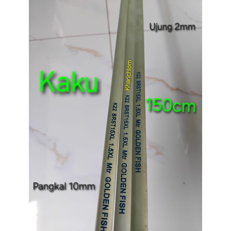 150cm  XL Kaku Fiber Golden Fish k22 stik piber padat berkualitas impòr kuat dan lurus tuk bahan jor