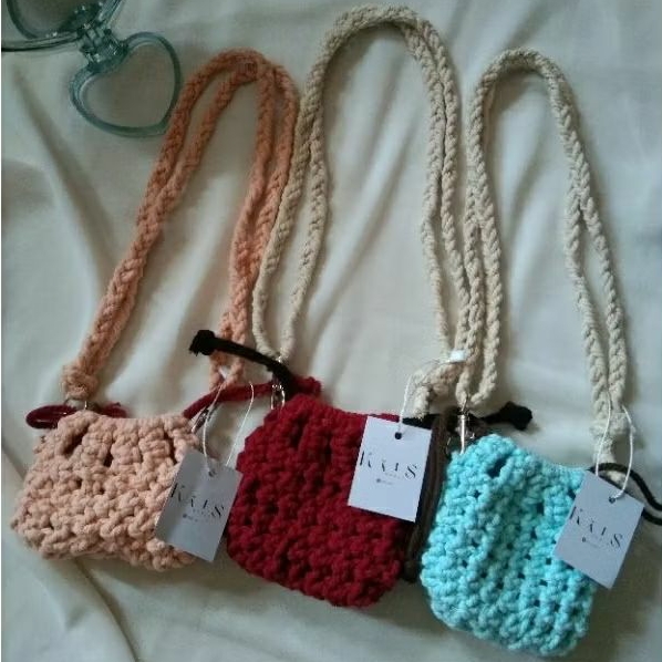 mini bag macrame/mini pouch