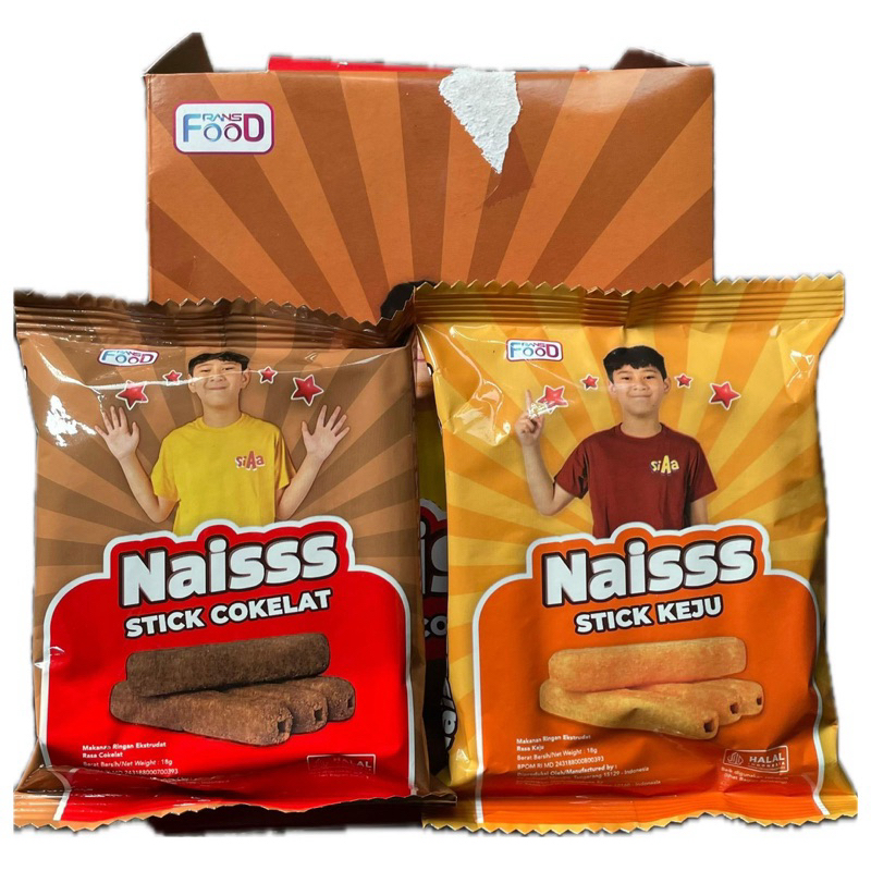 

Snack Naisss Rasa Cokelat 18g - Stik Cokelat Premium Dan Renyah