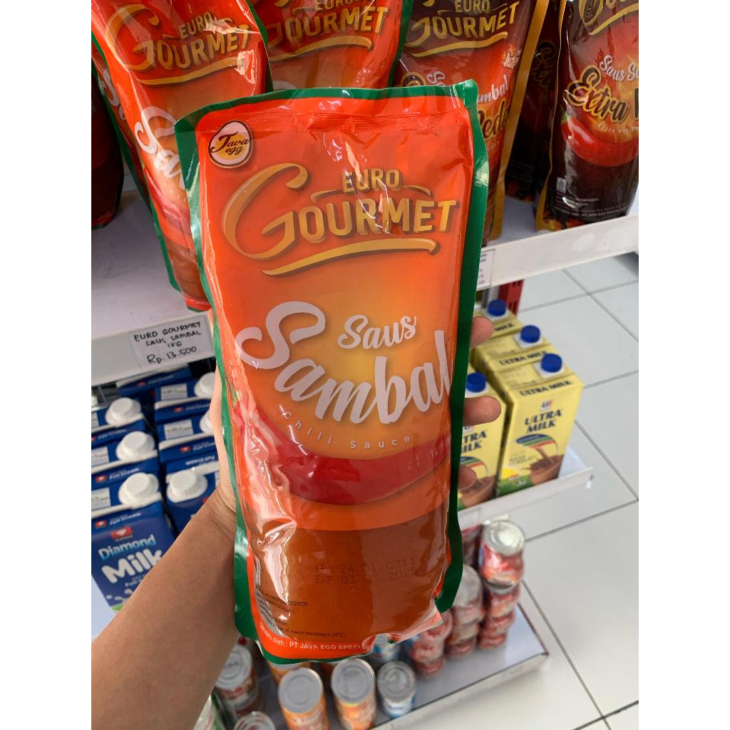 

EURO GOURMET Saus Saos Chili Sambal 1KG Halal BPOM/ SAUS GOUREMET SAUS SAMBAL 1 KG