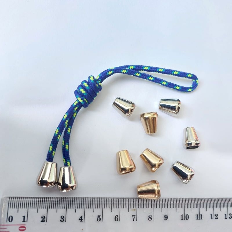 Stopper bell lobi lobi bandul besi ujung tali sweeter, jaket, croom