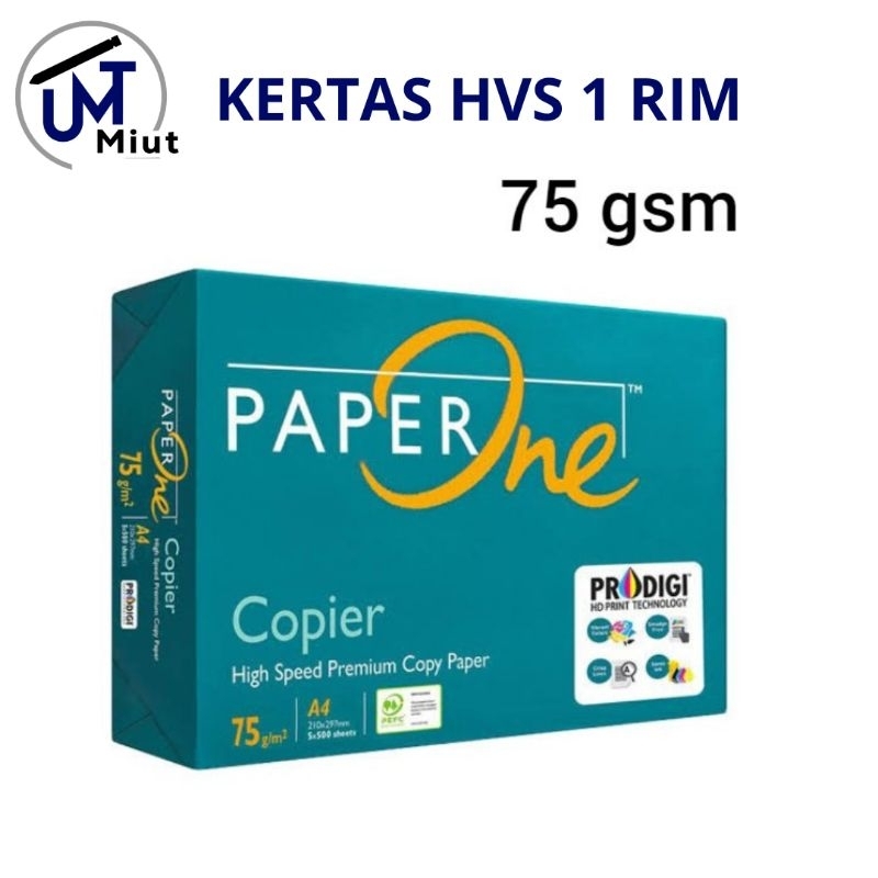 Kertas HVS 1 rim PaperOne/SiDu ukuran A4 dan F4