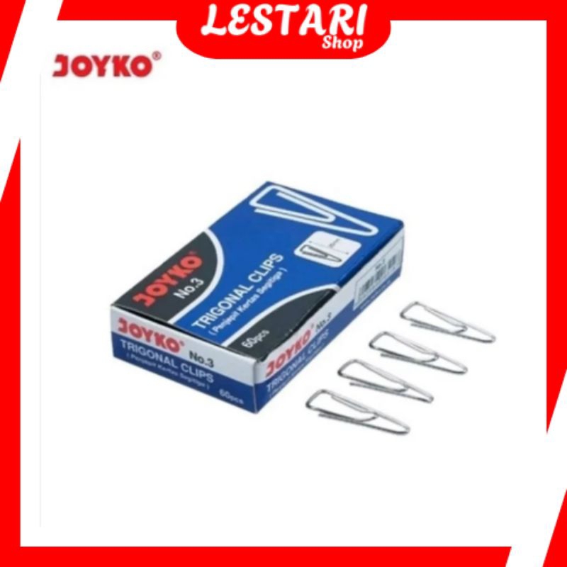 

❤ LS ❤ 60PCS PAPER CLIP KLIP TRIGONAL NO. 3 JOYKO PENJEPIT KERTAS SEGITIGA