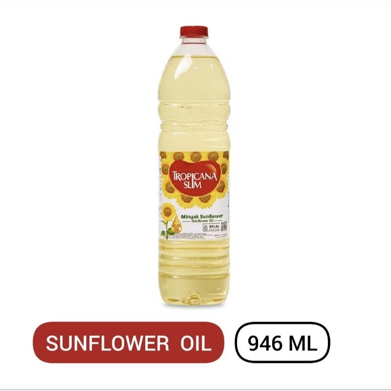 

Tropicana Slim Sunflower Oil 946ml - Minyak Sunflower Pure 100%