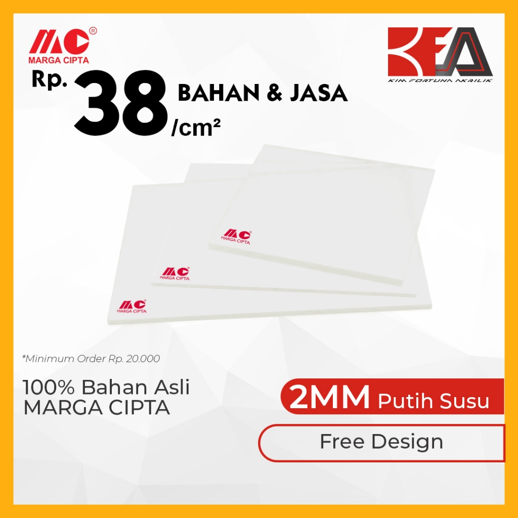 Akrilik Custom 2MM Putih Susu, Custom Acrylic, Custom Laser Cutting, Jasa Potong Akrilik