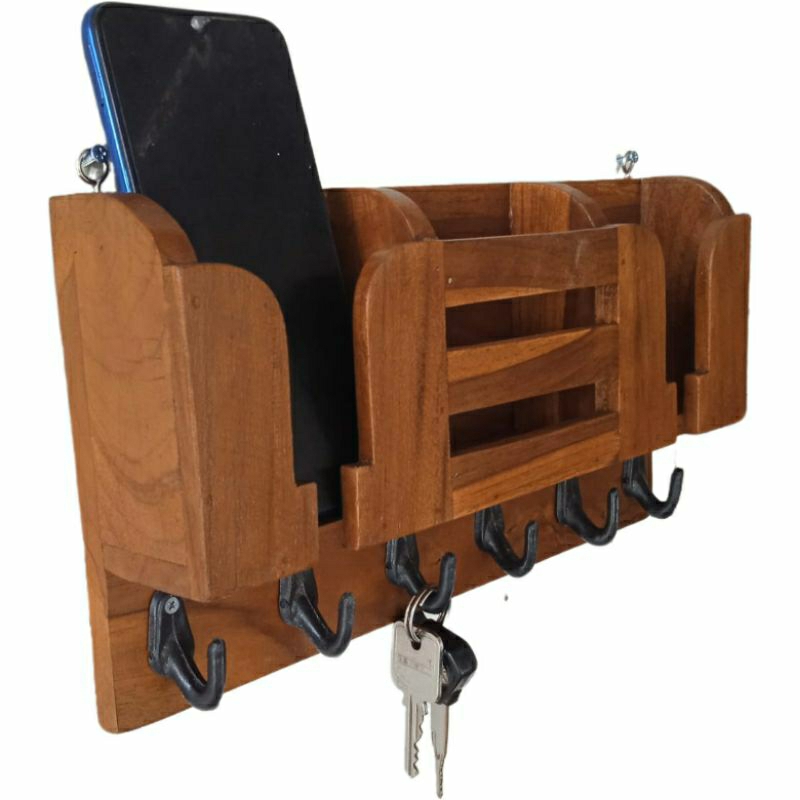 tempat chager hp,rak hp rak remote stand hp dinding kayu jati