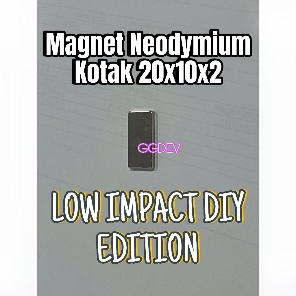 

Magnet Neodymium Kotak N35 20x10x2 mm – Kuat Mini Super Tipis DIY Elektronik Hobi