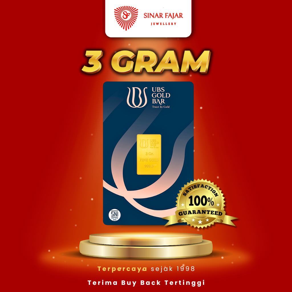 LOGAM MULIA UBS 3 GRAM KEMASAN TERBARU KADAR 99.99%
