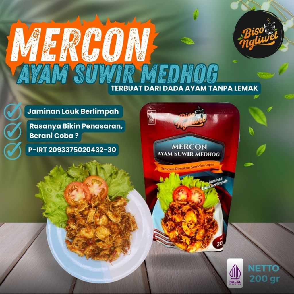 

Mercon Iga Petir | Cakalang Pedas Ndeso | Ayam Suwir Medhog | Biso Ngliwet 200 Gr Lauk Siap Saji