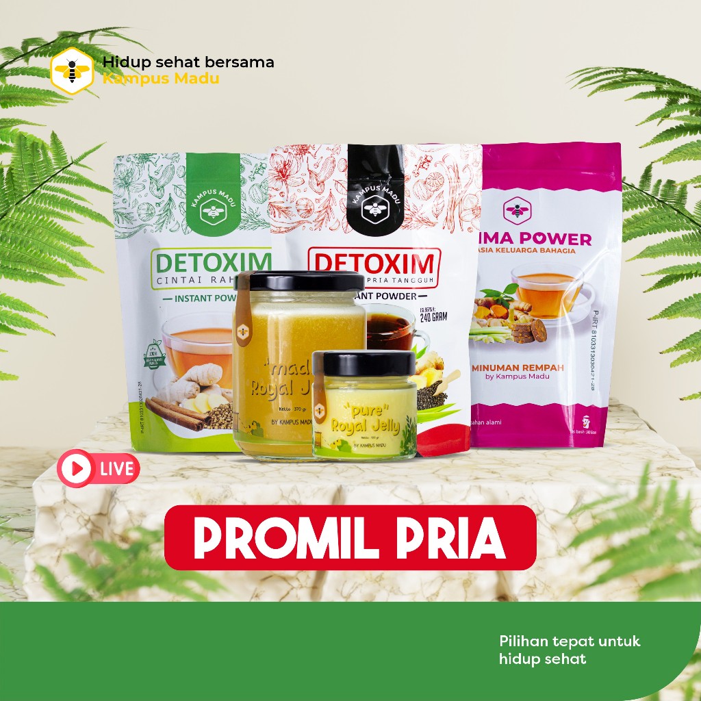 

[KHUSUS LIVE] Promil Pria / Vitalitas Pria Produk Herbal JSR KAMPUSMADU All Varian