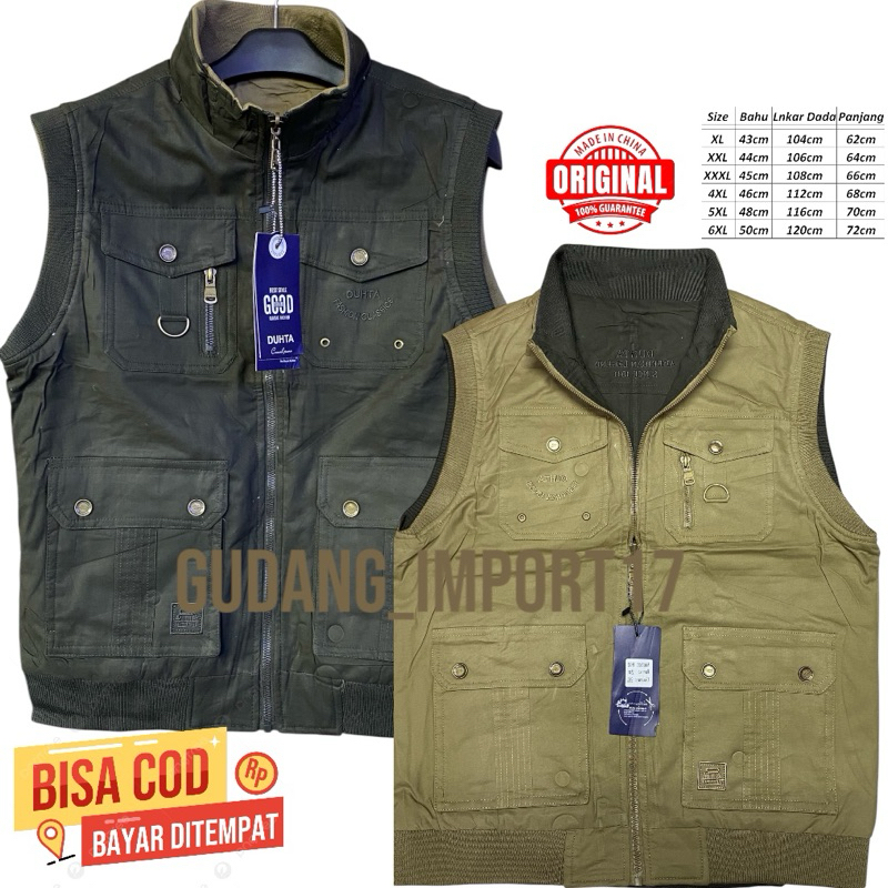 Rompi Kanvas Import Pria Bolak balik Tebal