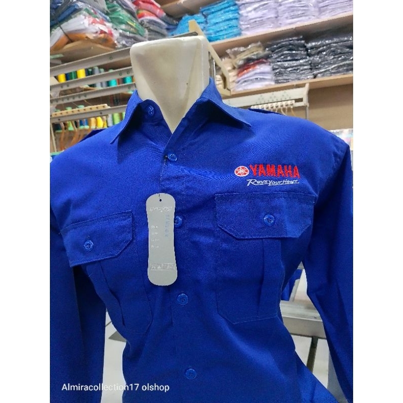 kemeja Yamaha maxi biru Benhur baju Yamaha maxi biru BCA seragam yahaha maxi