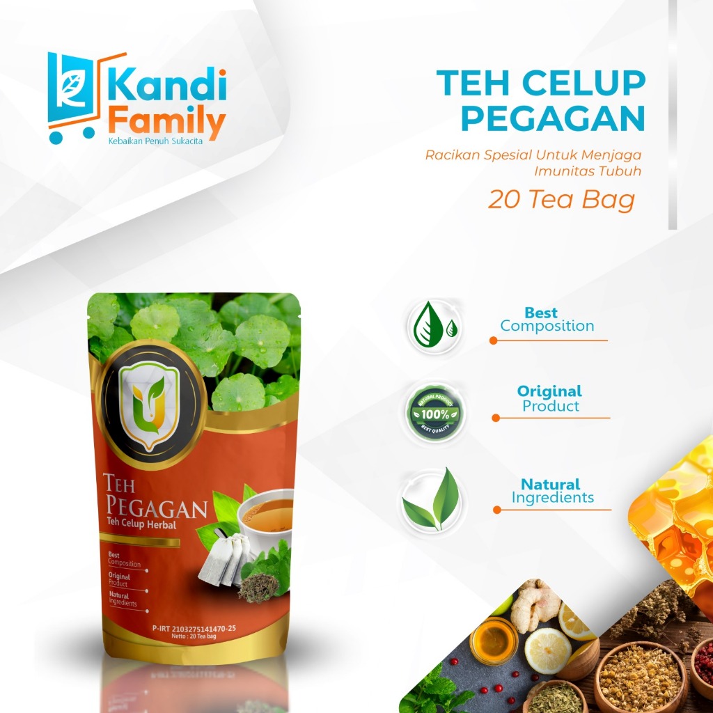

Teh Celup Pegagan Teh Herbal Premium Tradisional Isi 20 Bag