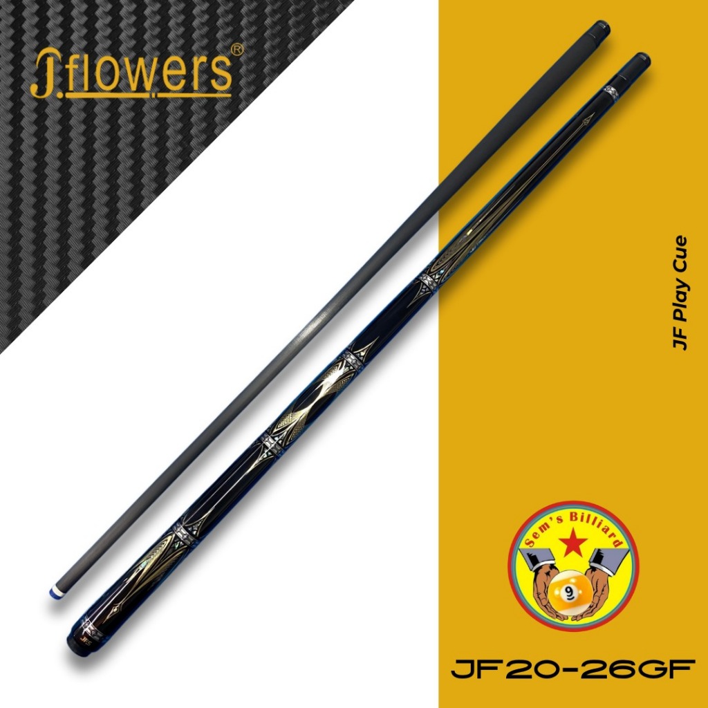 JFlowers Cue - [ JF20-26GF ] - [ Play Cue ] - Stick Billiard JFlowers - J Flowers