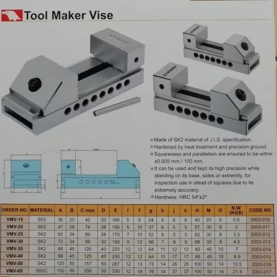 Vertex tool maker vise vmv-50