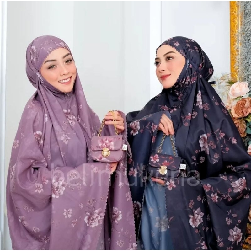 Mukena Traveling Motif Parasut Korea