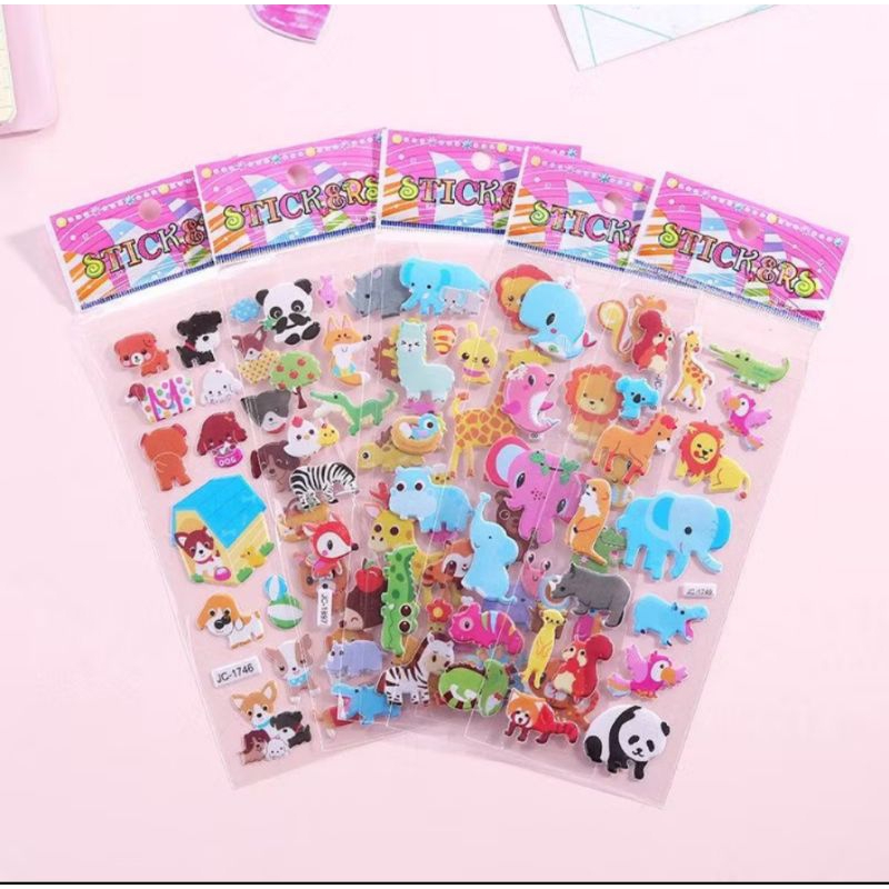 

J (J16) STIKER KARAKTER KARTUN TIMBUL/STICKER MOTIF LUCU/DEKORASI