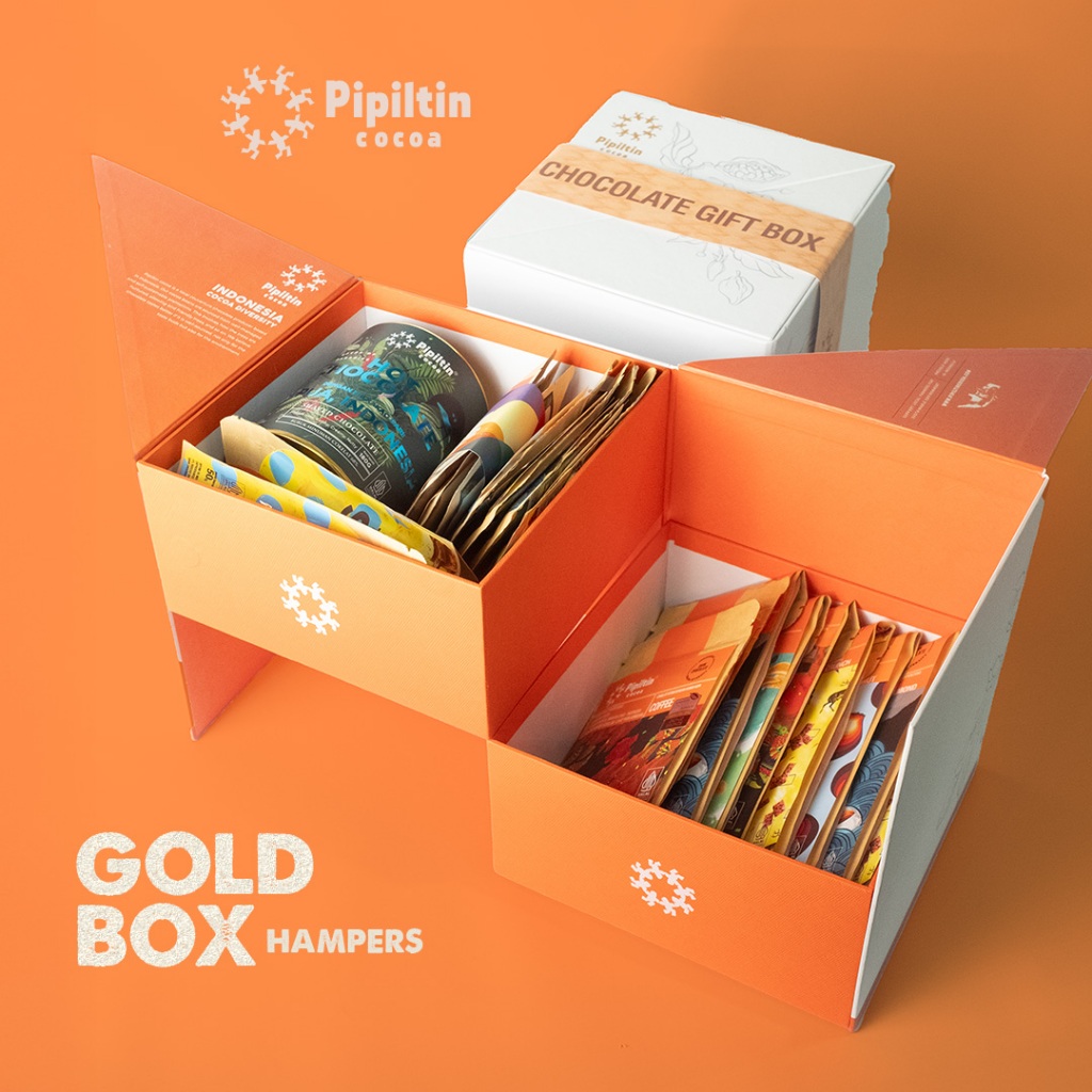 

Pipiltin Cocoa Dark Coklat - Chocolate Gift Gold Cube Hampers