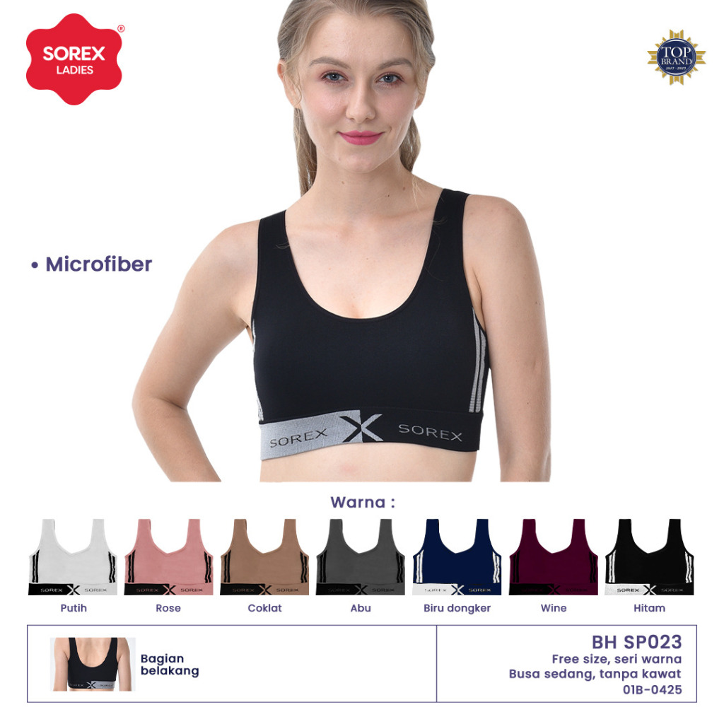 Sorex Bra Sport Busa Tanpa Kawat Freesize Push Your Limit BH SP 023