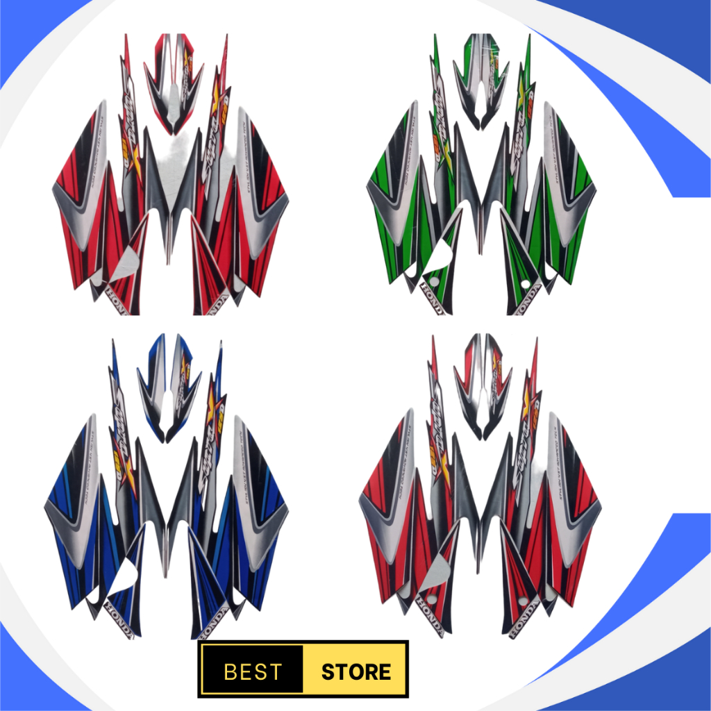 STIKER STRIPING HONDA SUPRA X 125 D 2006, LIST STANDAR HONDA SUPRA X 125 D 2006, BERKUALITAS DAN MUD