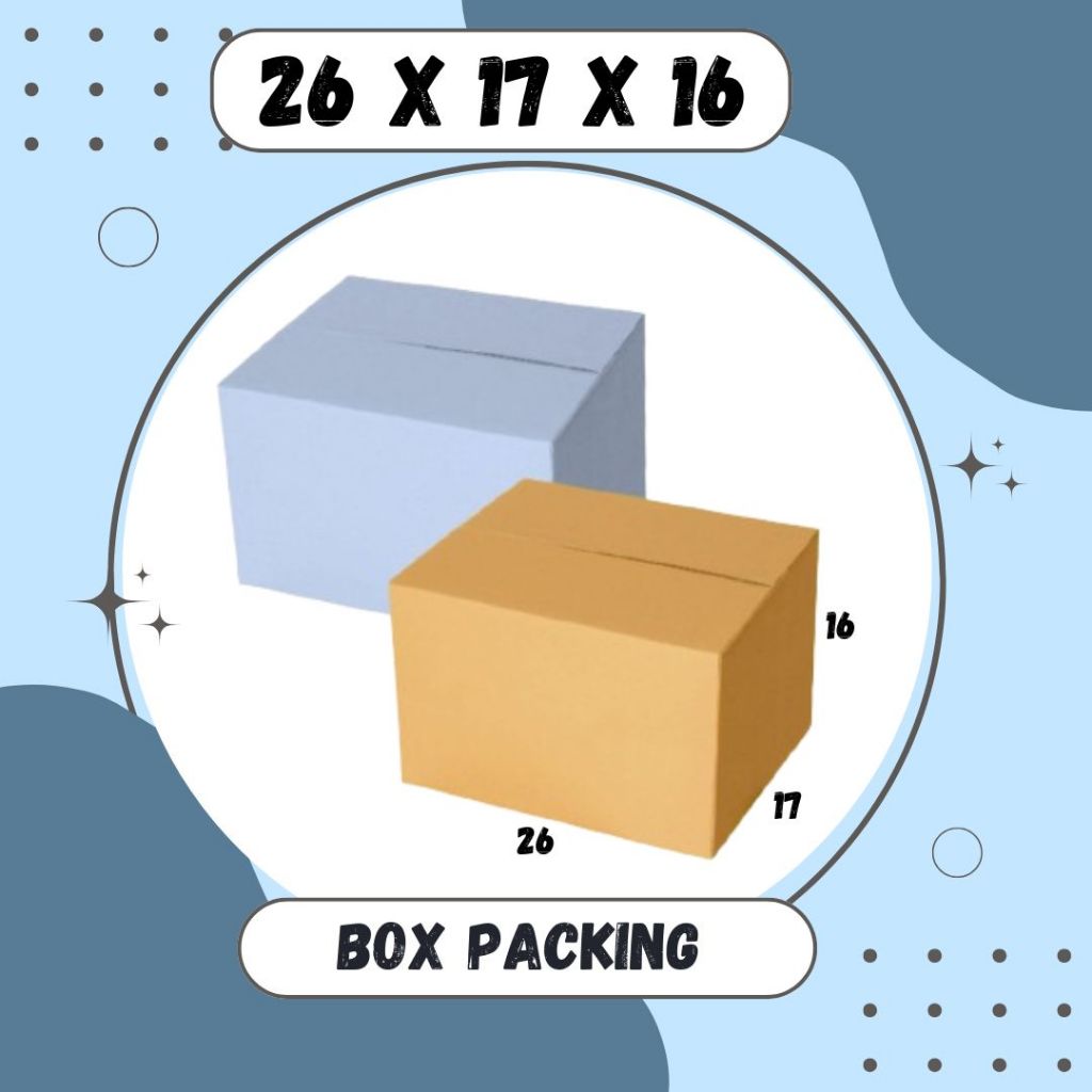 

Box Packing 26x17x16 Kardus A1 Karton Dus Kotak Kemasan Sparepart Jamu Madu Assesoris