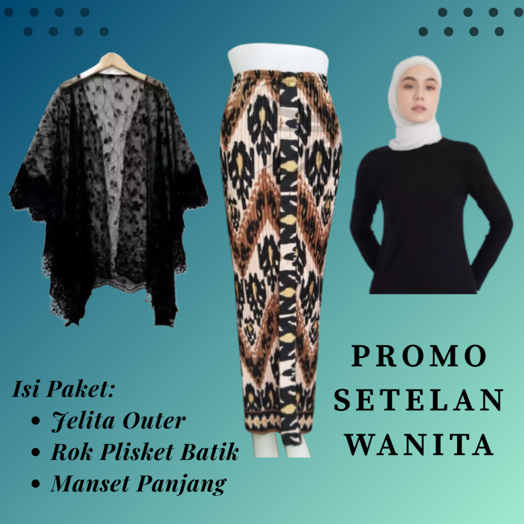 Promo Set Wanita One Set Wanita Kekinian Oneset Zafira Tulle Outer Renda Mutiara OneSet 3in1 Inner O
