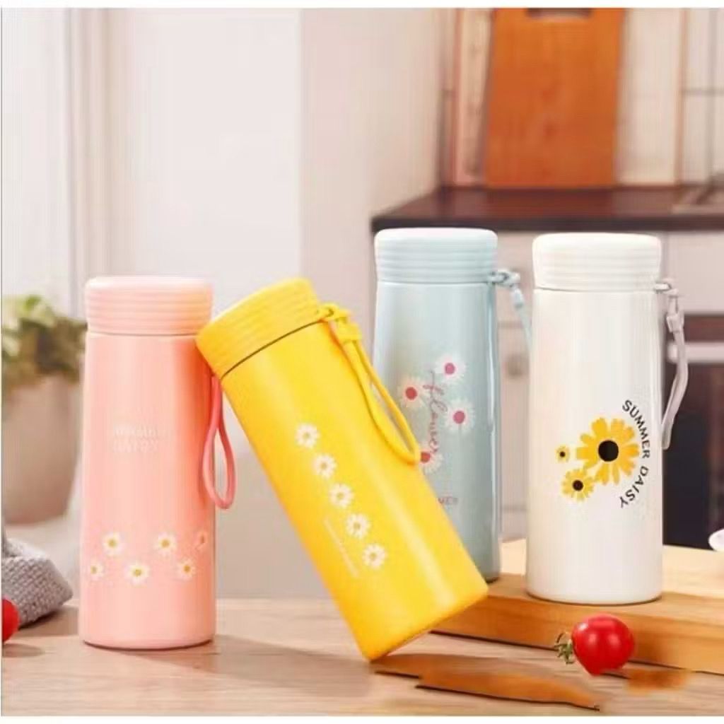 Botol Minum Kaca Daisy Aestetic