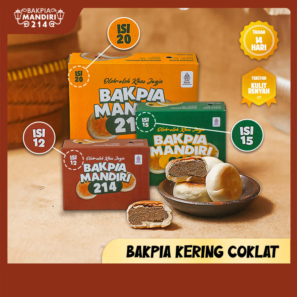 

BAKPIA PATHOK COKELAT (KERING) KHAS JOGJA ASLI PREMIUM - BAKPIA MANDIRI 214